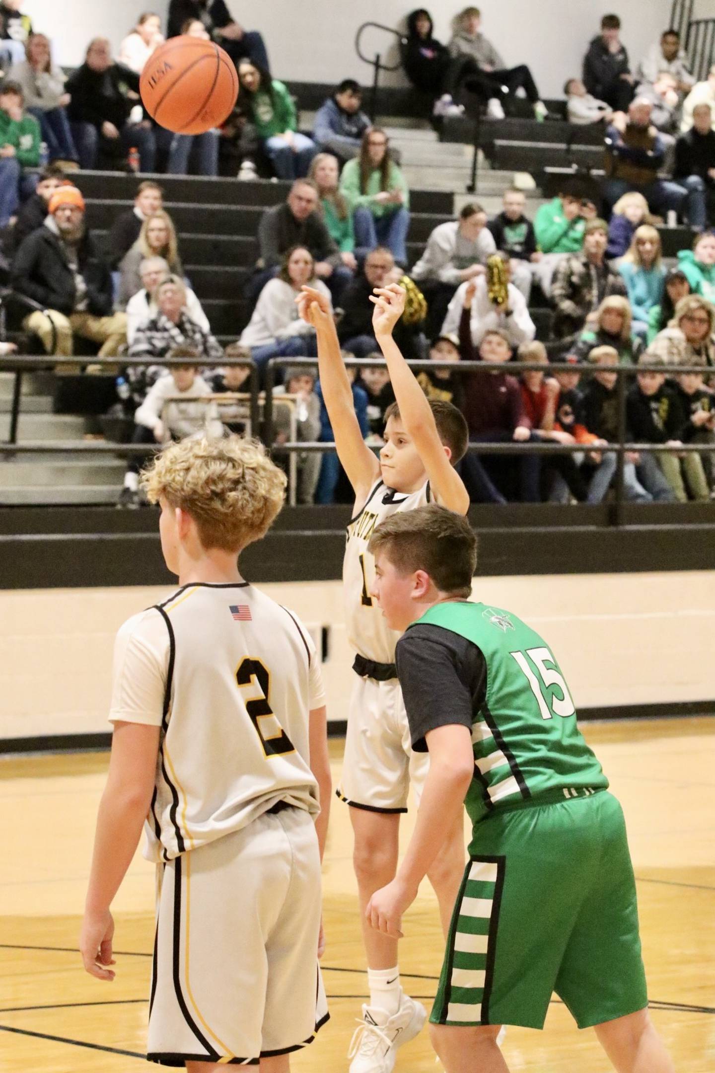 PC's Liam Judd toes the line for the free throws in Thursday's regional finals in McNabb.