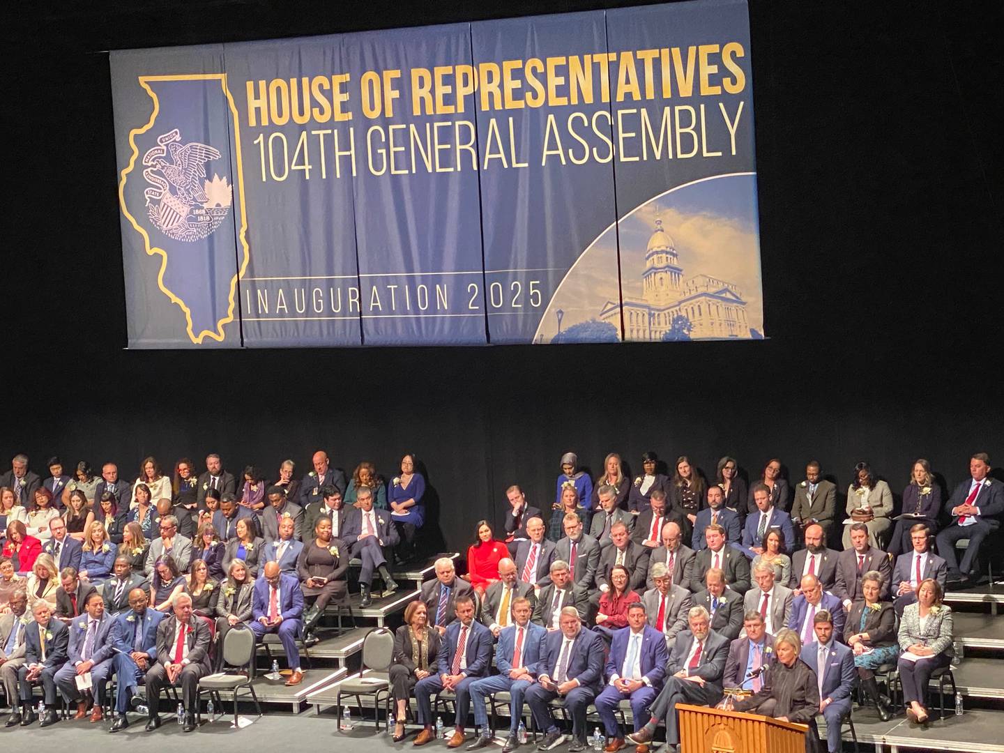State Rep. Tony McCombie, R-Savanna, was selected to serve a second term as House Minority Leader Wednesday, Jan. 8, 2025. She is the first woman to hold the title.