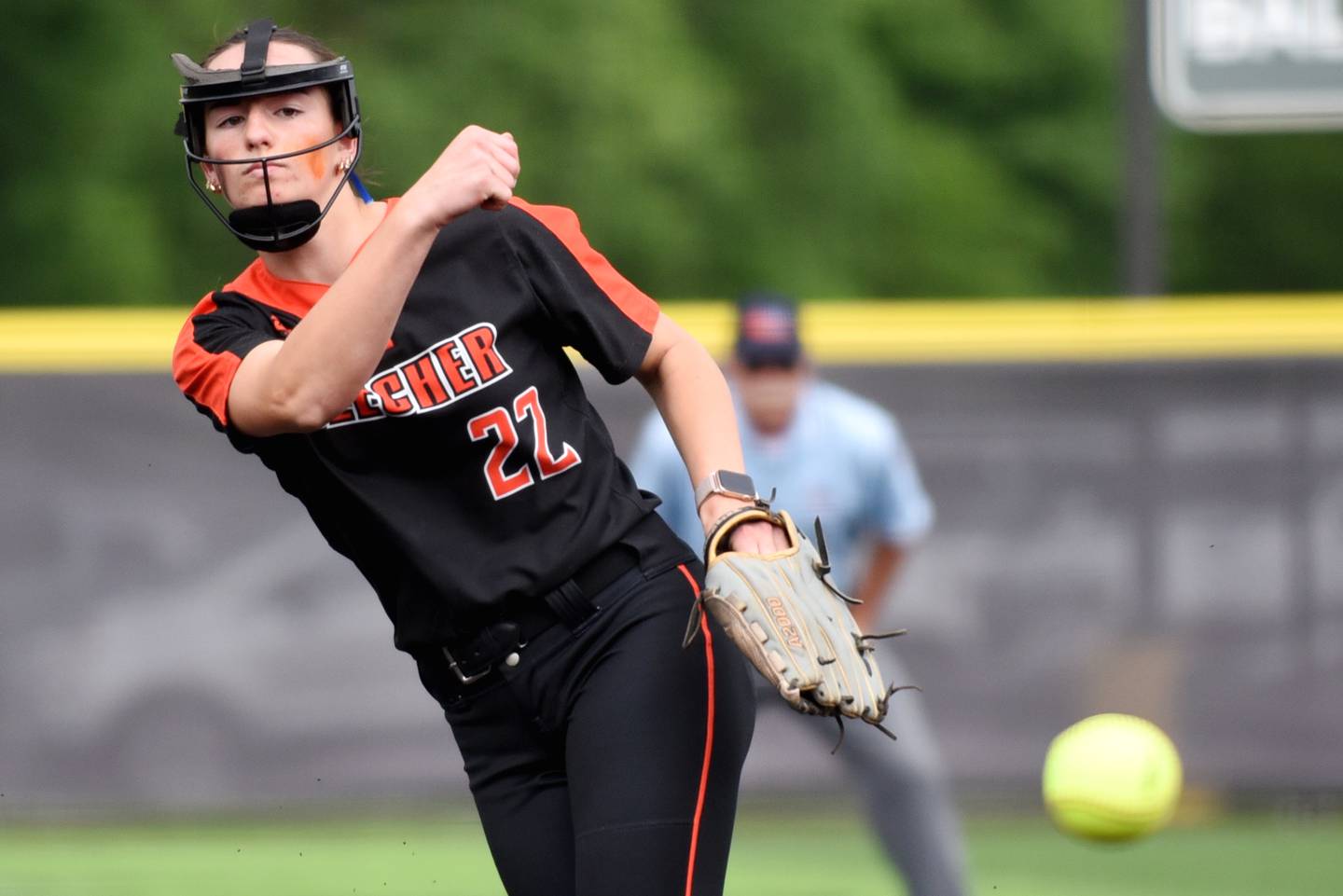 Beecher's Taylor Norkus throws a pitch during the Class 2A Seneca Sectional championship against Seneca Friday, May 30, 2025.