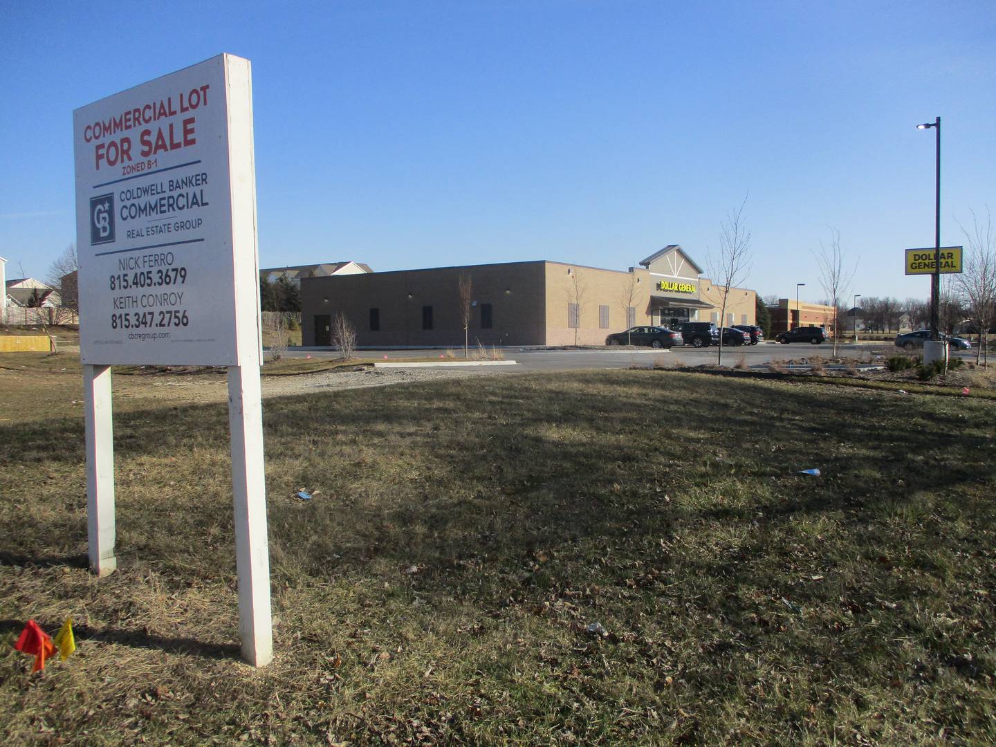 The future Starbucks on Houbolt Road in Joliet will go onto this location next to a Dollar General store near the intersection with McDonough Street.