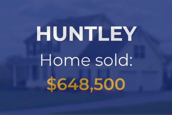 Sale closed in Huntley: $648,500 for a single-family home