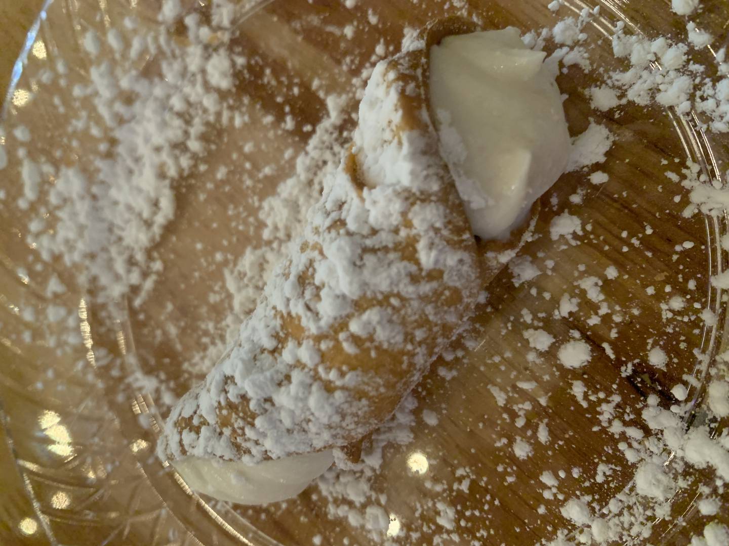 The flight of three mini cannoli ($6) made fresh onsite at Your Sister's Tomato.