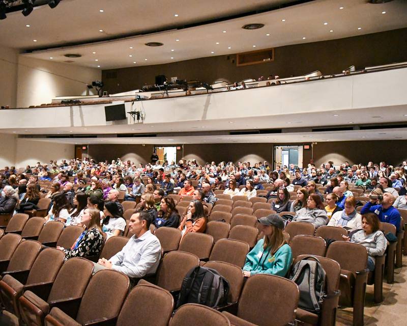 Downers Grove North High School auditorium is filled with educators during The Climate of Hope Conference 2024, held on Friday March 1, 2024.