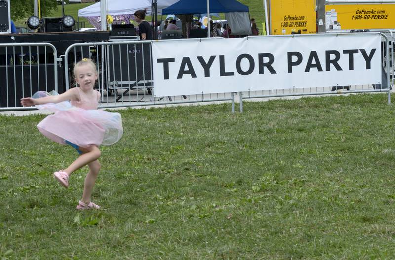 Stella Penfield dances the day away Sunday during the Taylor Swift Dance Party in Ottawa. The event was part of Friendship Days.