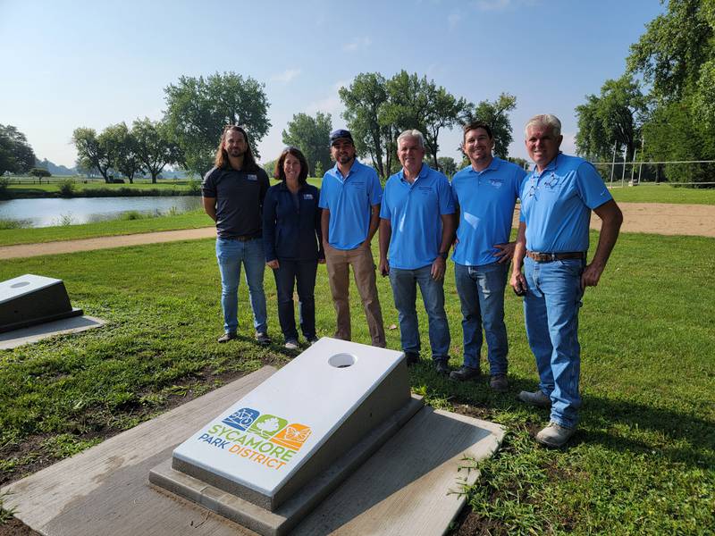 To commemorate its 75th anniversary and the 100th Anniversary of the Sycamore Park District, Doty & Sons Concrete Products in the summer 2023 donated three new sets of bean bag boards to Sycamore Park District’s Citizens Memorial Sports Complex, 435 Airport Road, according to a news release.