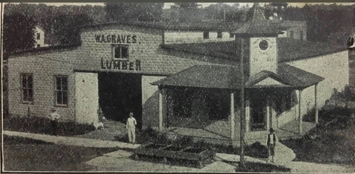 The drive-through lumber feature that was used in the early 1900's, when the Graves family owned the property.