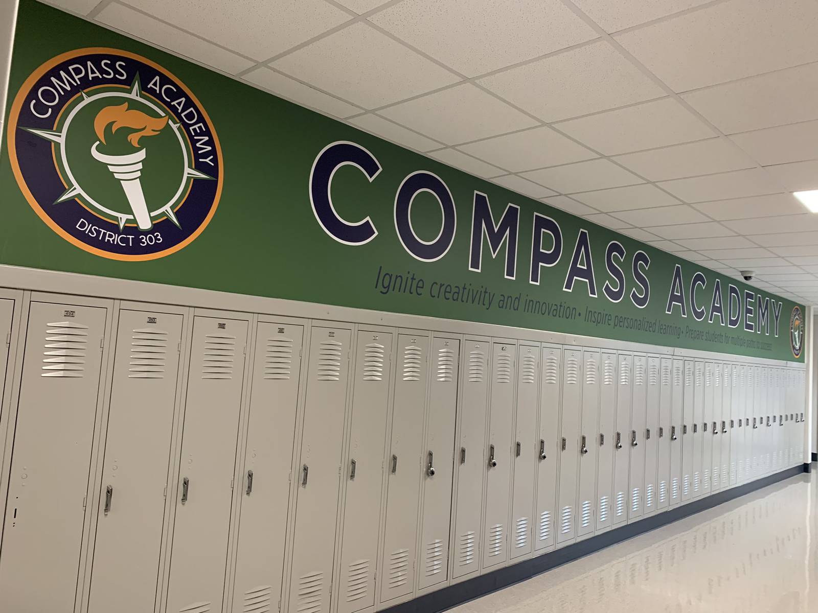Classroom improvements at Compass Academy in St. Charles being put on