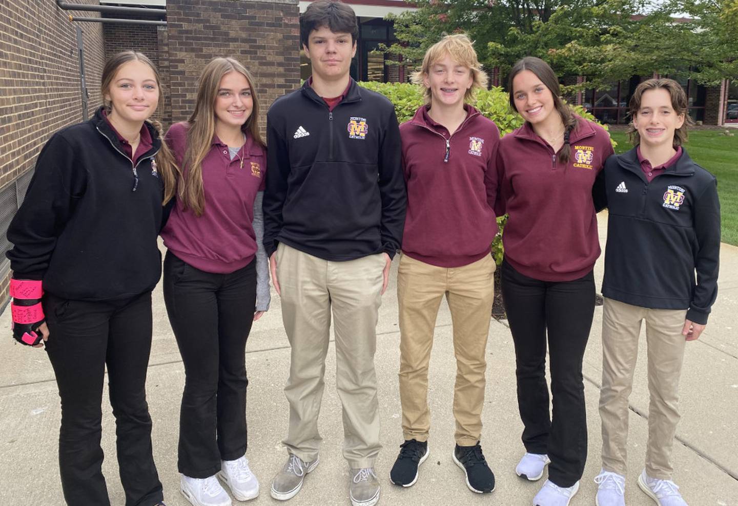 Montini Catholic third generation Legacy Students, from left, Charlotte Payne Zabojnik, Ava Neustadt, Bryce Ryan, Johnathan Neustadt, Julianna Neustadt and Joseph Neustadt.