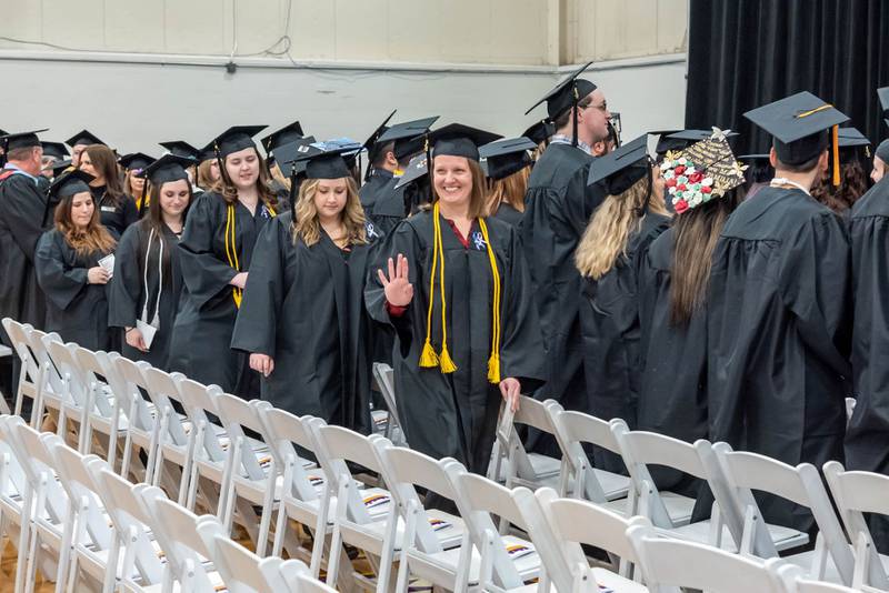 Students file in for McHenry County College's winter commencement ceremony on Saturday, Dec. 10, 2022.