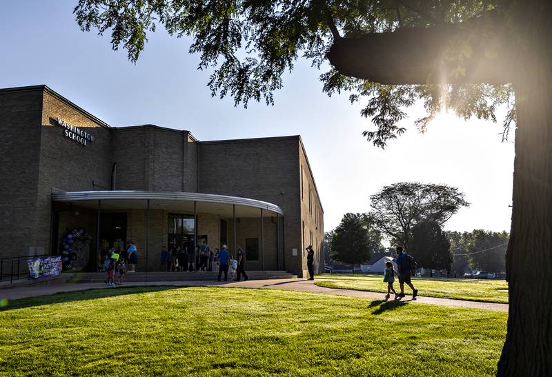 Dixon’s Washington School was buzzing Wednesday, Aug. 13, 2025, as students head back to class for the 2025-26 school year.