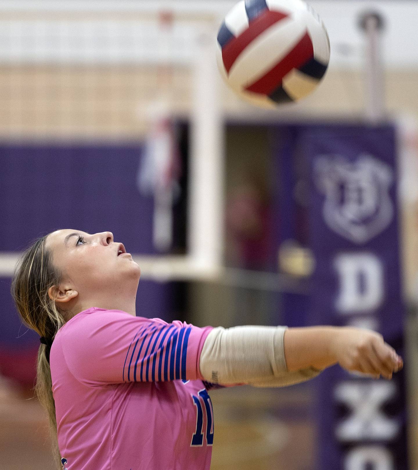 Newman’s Brooklyn Warren makes a play against Dixon Thursday, Oct. 2, 2025.