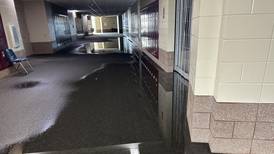 Oswego East High School will stay closed Tuesday after drain pipe malfunction during weekend storms