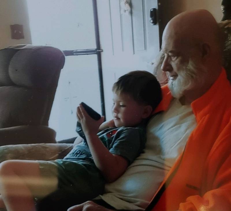 Retired Joliet police officer Gordon J. Latz Sr. was also a devoted family man. Here, Gordon enjoys some quiet time with his great-grandson Matthew.