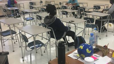 Black Student Leadership Meeting at Joliet Central.