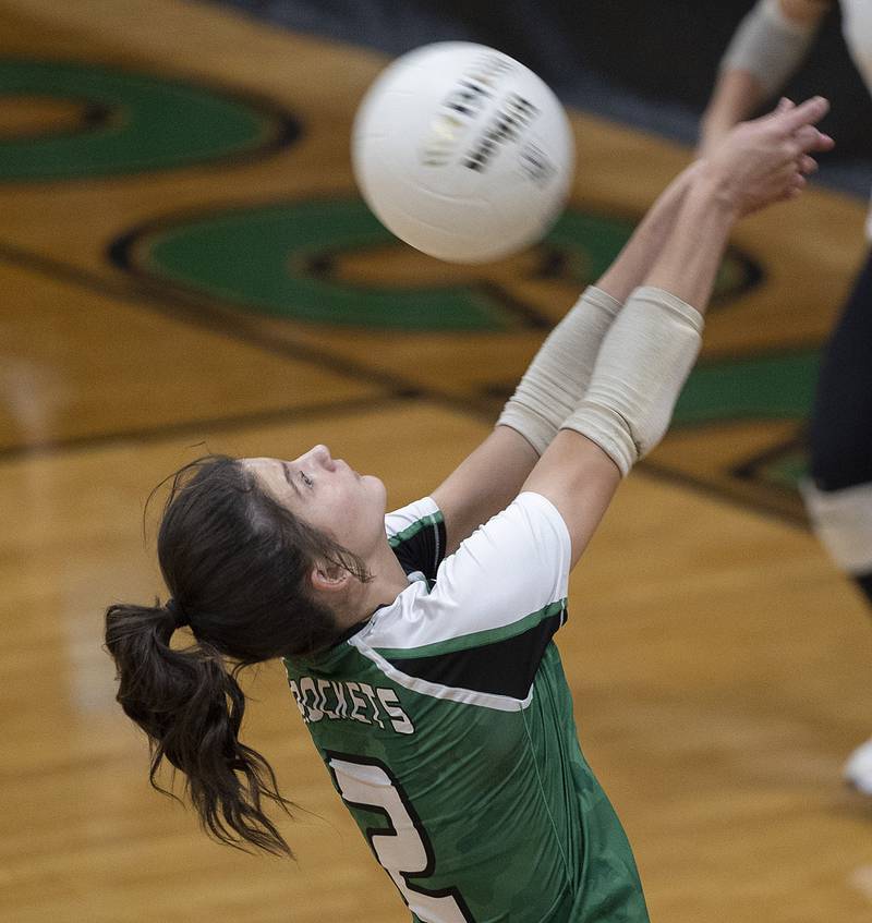 Rock Falls’ Kaltrina Lecaj makes a play against Erie-Prophetstown Thursday, Sept. 11, 2025.