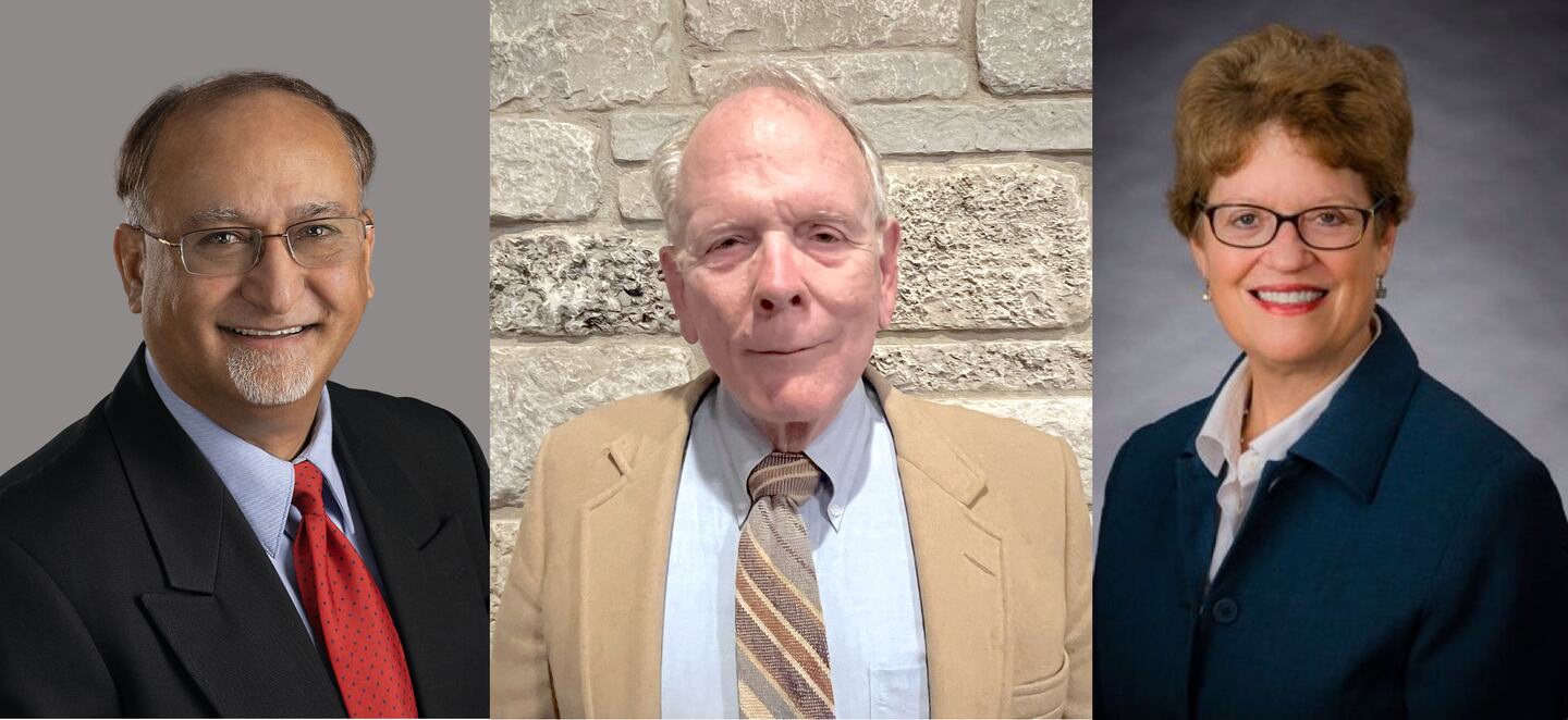 The candidates for McHenry County treasurer include, left to right, Democrat Amin Karim, Libertarian James S. “Jim” Young and Republican Donna Kurtz.