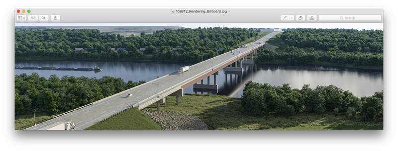An artist's rendering of the future Houbolt Road bridge.