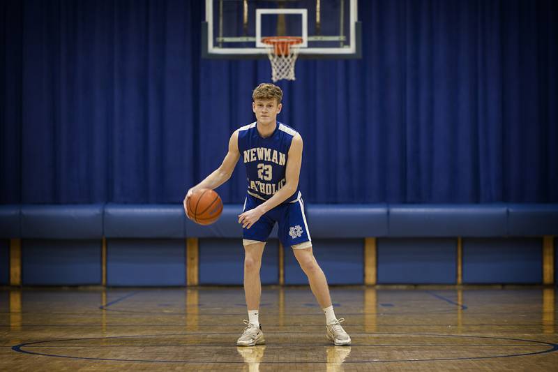 Newman’s Lucas Simpson, Sauk Valley Media boys basketball player of the year.