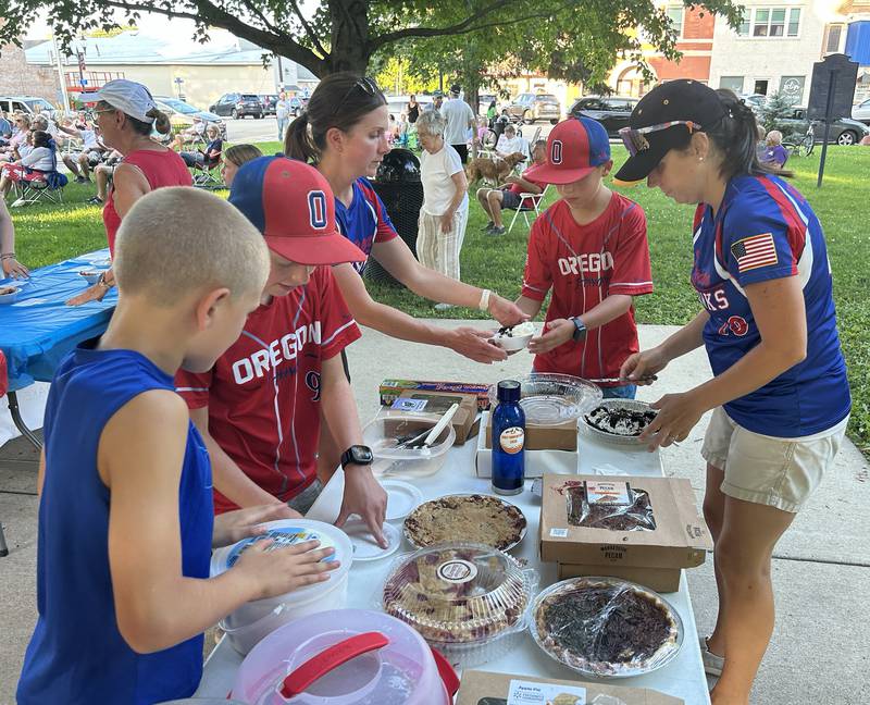The Oregon Jay Hawks provided ice cream, pie and brownies at the Kable Concert Band performance on Wednesday, July 23, 2025 in Mt. Morris.