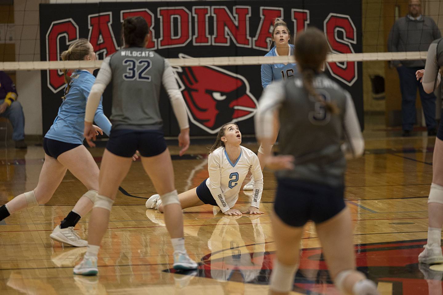 Ottawa Marquette’s Lindsey Kaufmann looks at her shot in game one of the Crusader’s sectional semifinal Monday, Oct. 31, 2022 against River Ridge.