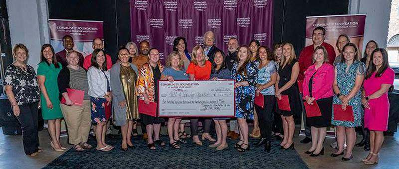 Representatives from 36 Fox Valley nonprofits gathered Thursday, July 11, at Society 57 in downtown Aurora, where they were awarded grants totaling $587,146 from the Community Foundation of the Fox River Valley.