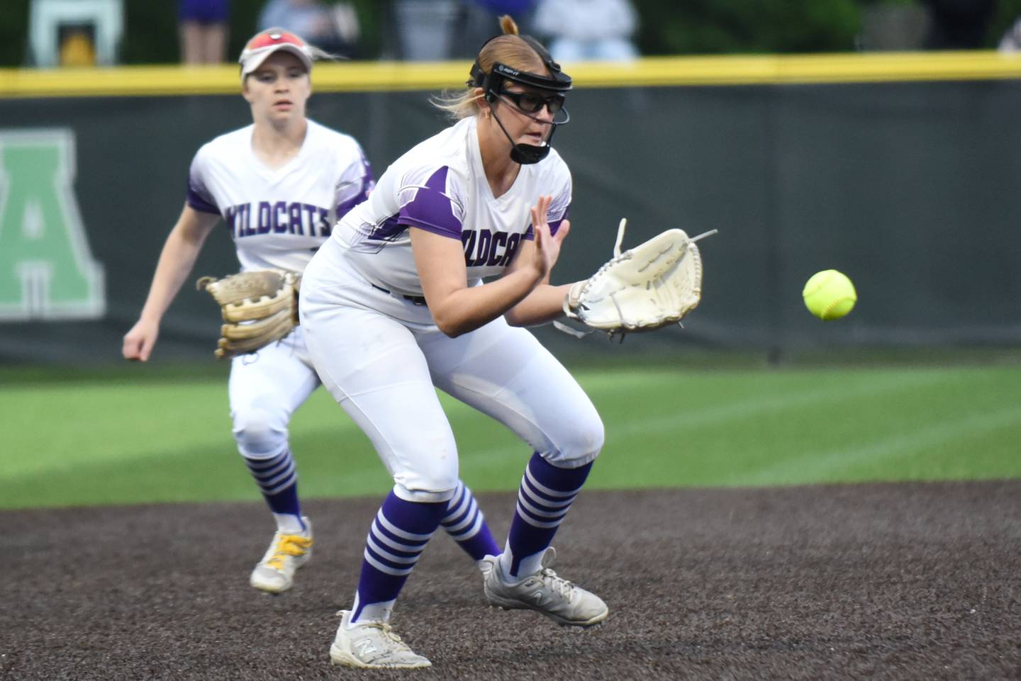 Wilmington's Taylor Stefancic fields a ground ball during the Wildcats' Class 2A Seneca Regional semifinal against Bishop McNamara Tuesday, May 19, 2026.