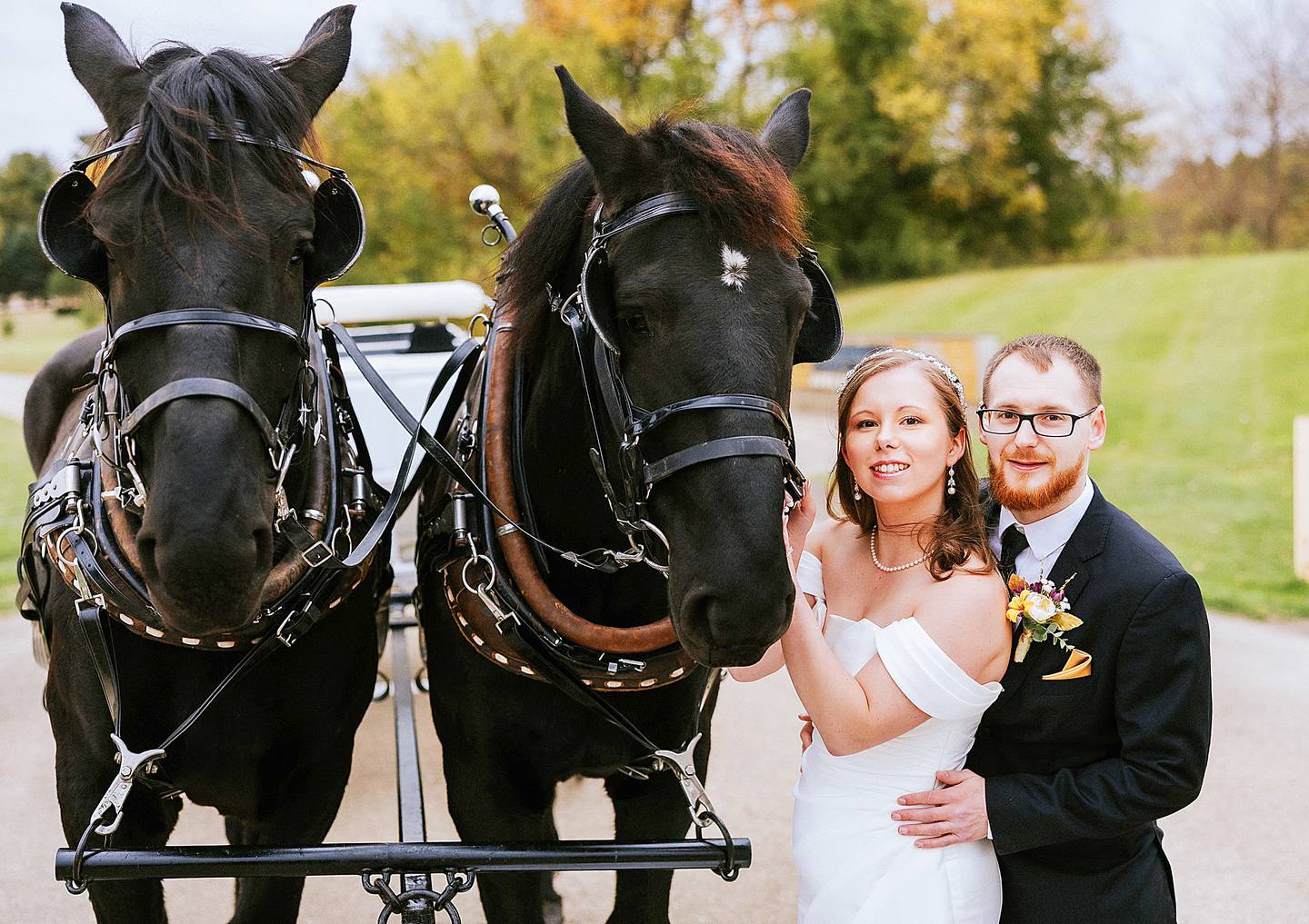 During wedding rides with Mane Street Carriage, there may be a bottle of champagne, a soft conversation about how the day unfolded, and long pauses where no one speaks at all. Owner Jared Yater keeps quiet unless the couple engages him; he allows them to set the pace and decide when they are ready to return. “I'll let them tell me when they're ready to go back," Yater said. "I don't want to rush them."