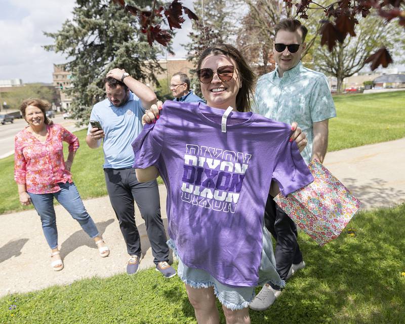 Walsh shows off a new t-shirt gifted to her from future sister-in-law Hannah Chatterton.