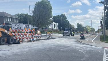 New $1.8M DeKalb roundabout on pace to finish in time for NIU classes to start