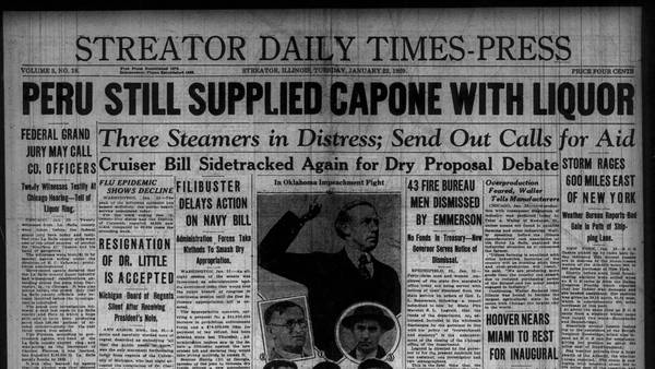“Peru still supplied Capone with liquor” and more historical covers from January 22
