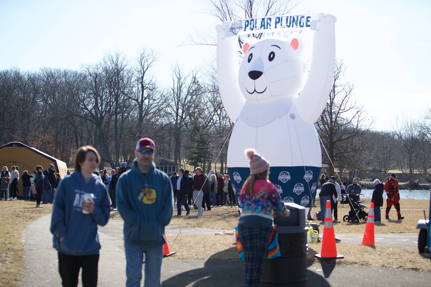 St. Charles Police and Fire Annual Polar Plunge at Ferson Creek Park on Sunday, March 9,2025 in St. Charles.