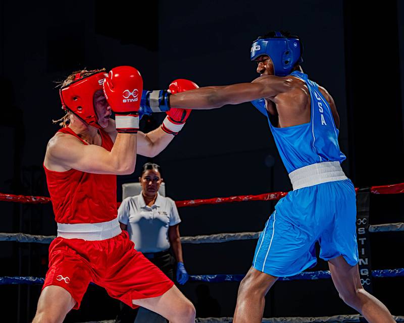 Joliet's Joseph Awinongya, Jr. (right) competes in a recent tournament.