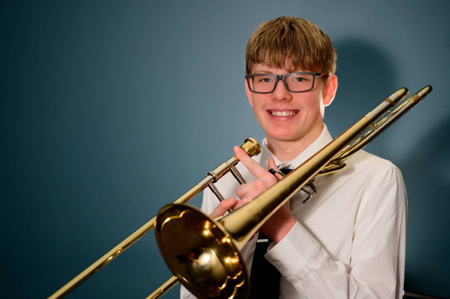 Brennen Heaver, an eighth-grade trombonist from Shepherd Junior High in Ottawa, was named the Junior Division winner. Heaver is the son of Nicole and Dan Heaver.