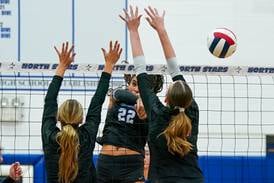 St. Charles North overcomes slow start to secure victory in straight sets over Huntley
