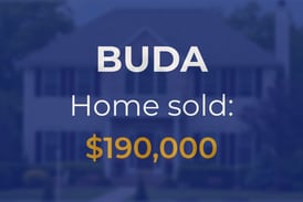 Sale closed in Buda: $190,000 for a single-family home