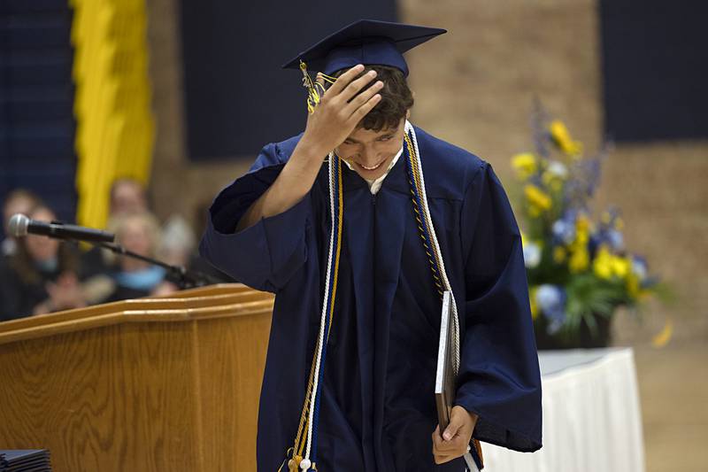 Science department award winner Yamaan Alkhalaf accepts his recognition Friday, May 24, 2024 at Sterling High School.
