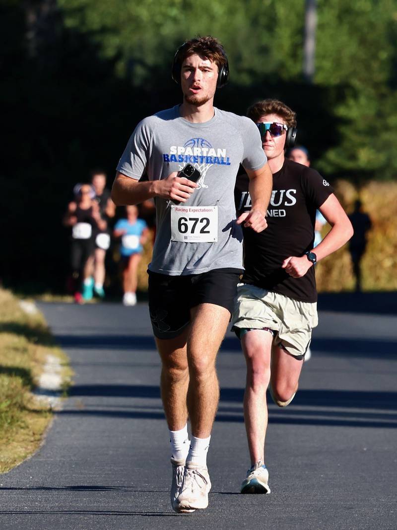 Grady Thompson of Princeton runs in the 2025 Underground Railroad 5K.