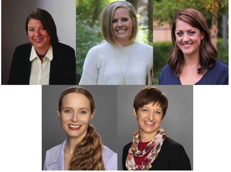Crystal Lake School District 47 School Board candidates, from left, top row: Devon Tessmer, Laura Stanton and Emily Smith. From left, bottom row: PaTrice Dewey and Lisa Messinger.  Jonathan Norquist and Kerri Johnson did not provide a photo.