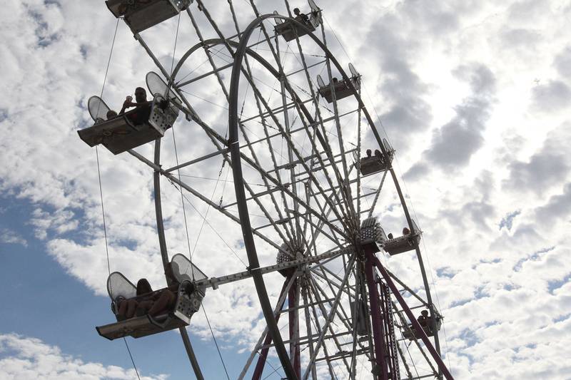 Visitors enjoy the ferris wheel during the Lake County Fair at the Lake County Fairgrounds on Sunday, July 30th in Grayslake.  
Photo by Candace H. Johnson for Shaw Local News Network