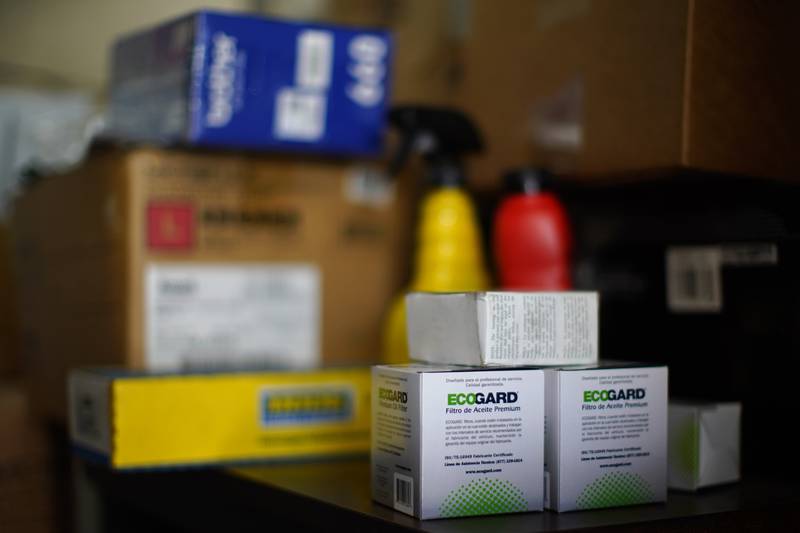 File - Auto parts are displayed on a shelf at a car repair shop, Wednesday, July 13, 2022, in Collingdale, Pa. On Wednesday, the Labor Department releases the Producer Price Index for December. (AP Photo/Matt Slocum, File)