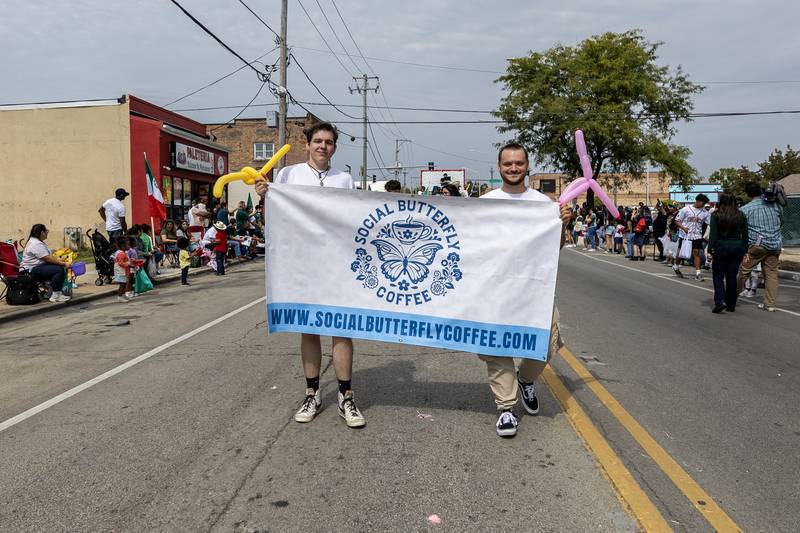 Social Butterfly Coffee participates in the City of Joliet Fiestas Patrias Mexican Independence Day Parade on Sept. 13, 2025.