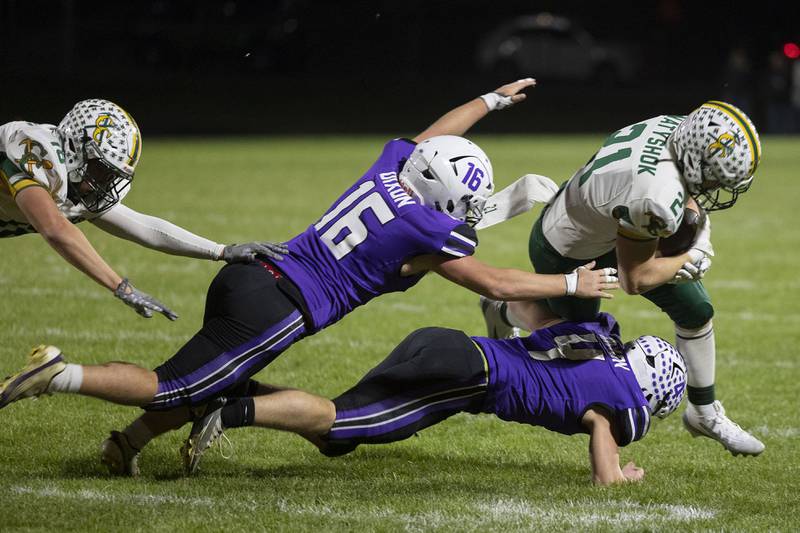 Coal City’s Logan Natyshok runs against Dixon Friday, Nov. 7, 2025.