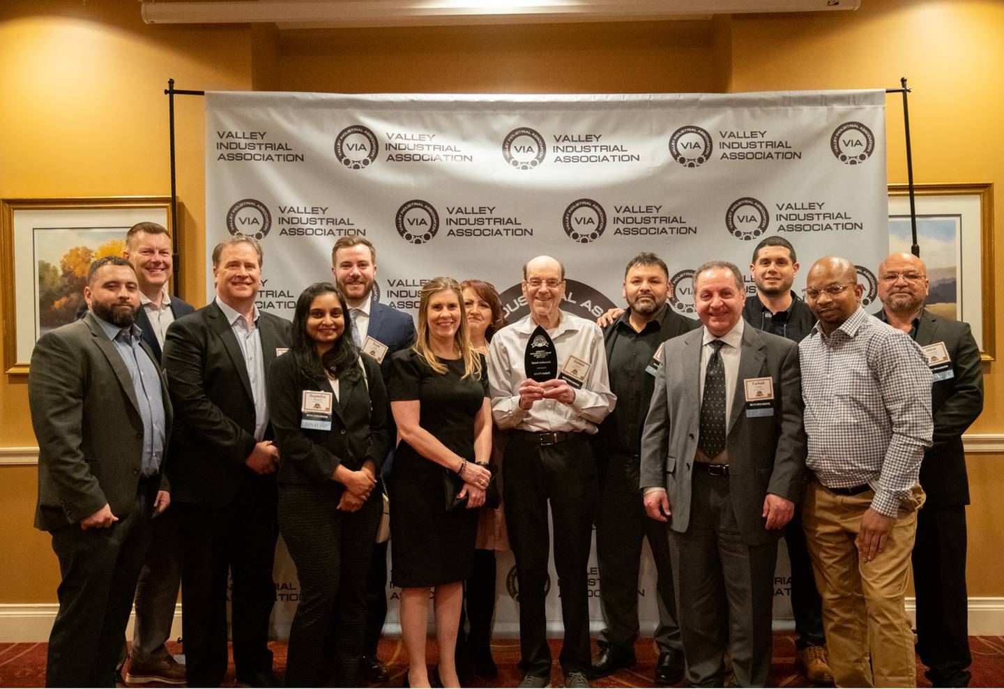 from left to right – Cesar Cepeda, Scott Wehrli - Owner, Bruce Schubert, Sujeetha Bharath, Scott Gale, Joan O’Malley, Norma Trevino, Donald Dardis- President, Carlos Ortiz, Farhad Afshari, Jose Pentoja, Marcus Blackmon, Jesus Camargo