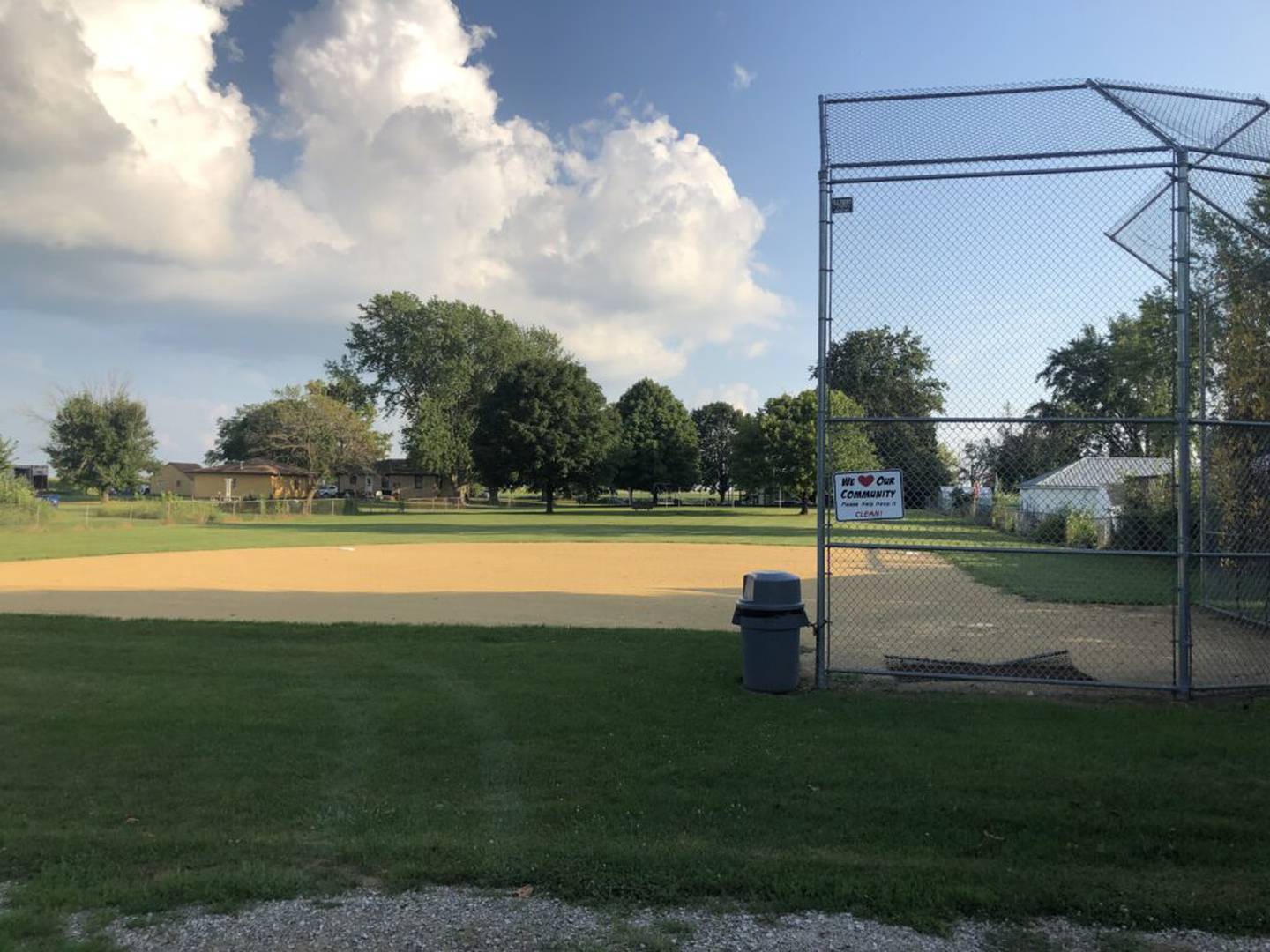 The tee-ball field at Grand Ridge Park.