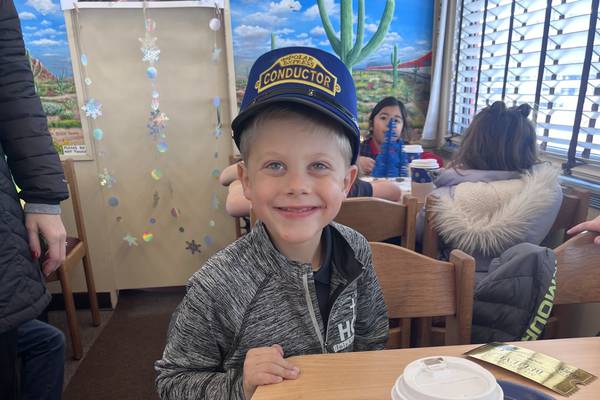 Holy Cross students ride historic Christmas train