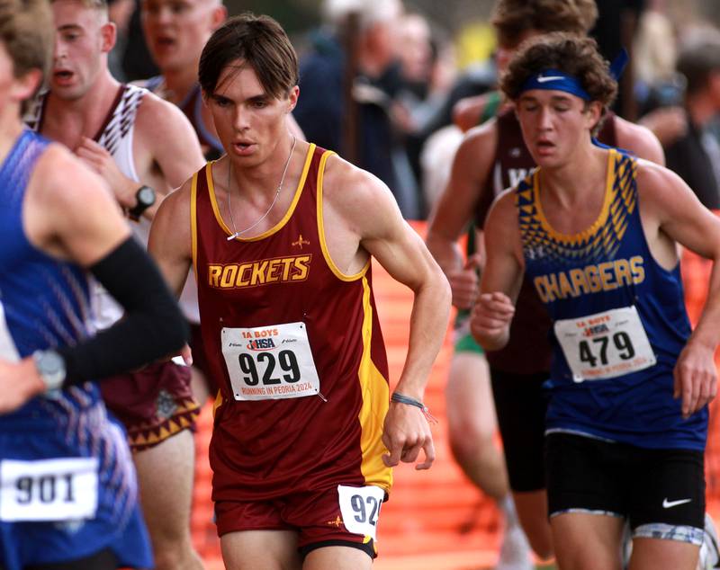 Richmond-Burton's Tristen Miller competes in the Class 1A State Cross Country Championships on Saturday, Nov. 9, 2024 at Detweiller Park in Peoria.