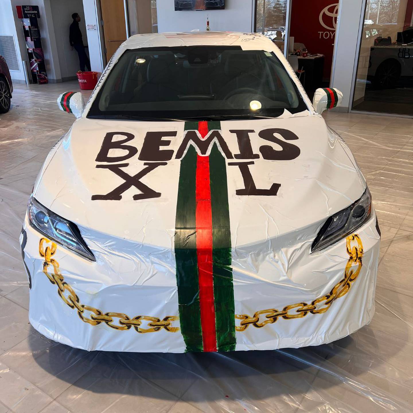 Brian Bemis Toyota of DeKalb recently held an art competition between DeKalb and Sycamore high schools. DeKalb High School won first place and received $500 and a trophy. Sycamore High School was awarded $250.