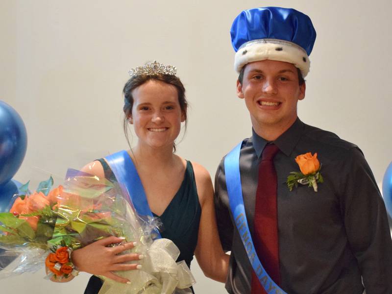 Owen Simmons, right, and Hanna Chriss, left, were named the 2021 Genoa Days King and Queen. The king and queen will each receive a prize of $1,000 to be used for continuing education.