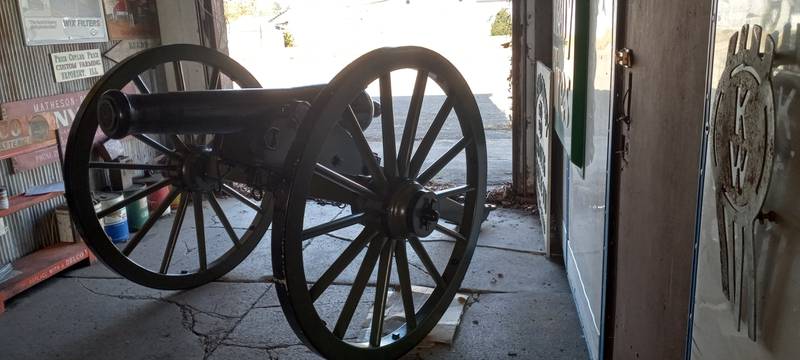 Neponset restored civil war cannon waiting for formal dedication on memorial day,  2023.