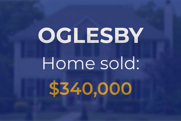Sale closed in Oglesby: $340,000 for a single-family home